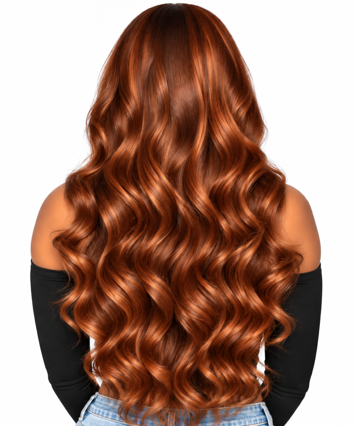 Ginger Body Wave wig back view