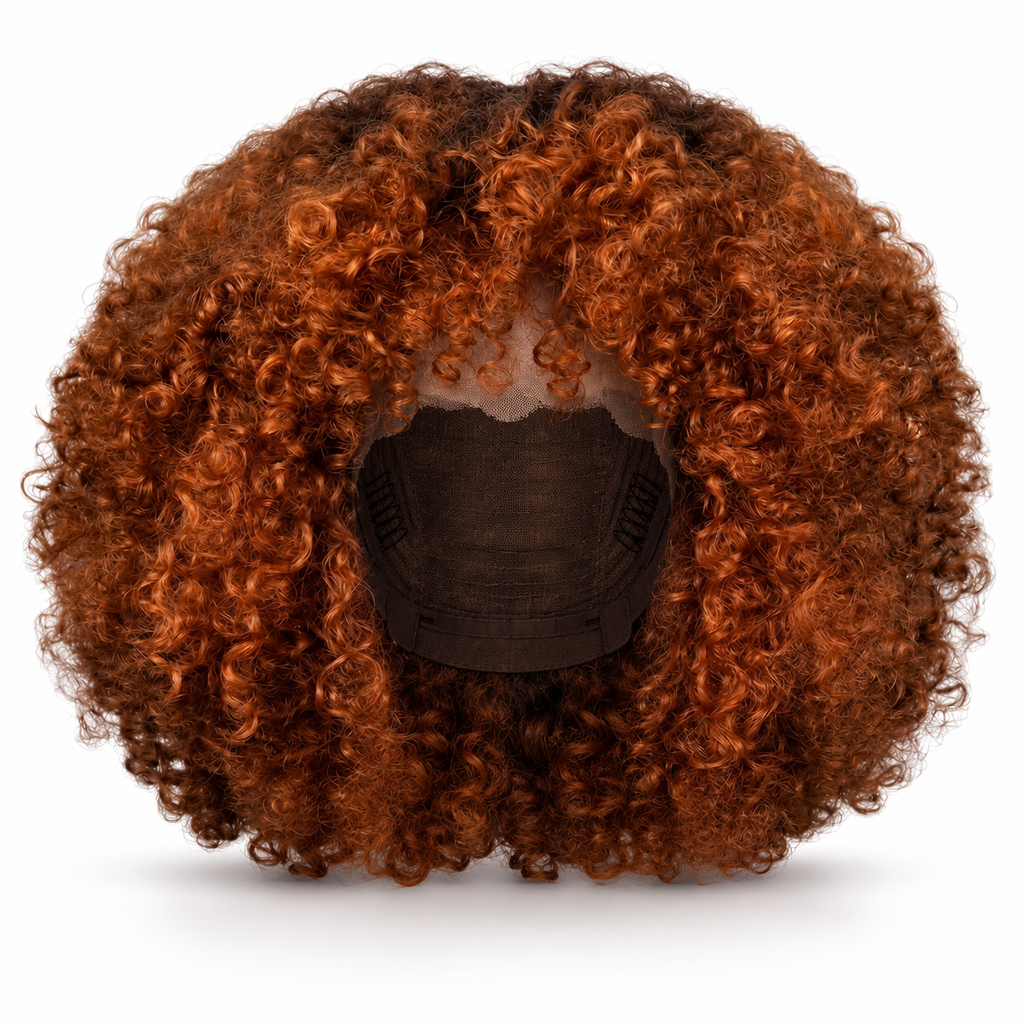 Honey Blonde Curly Human Hair Wig AKA "Ti Pepit" 14" | Glueless 350% Density '
