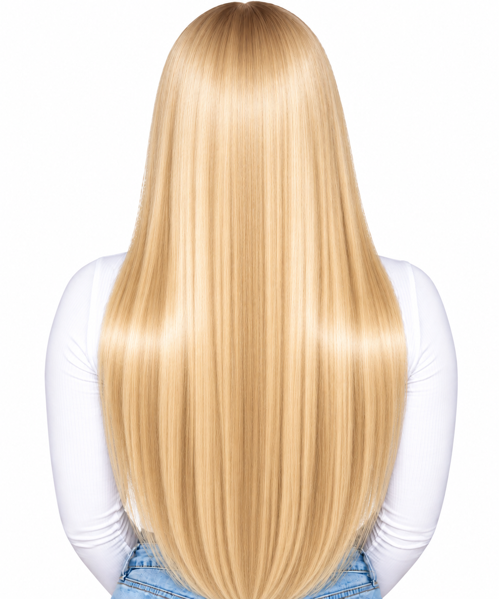Blonde Straight Wig back view
