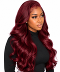 Younee Hair Burgundy Body Wave Wig front view